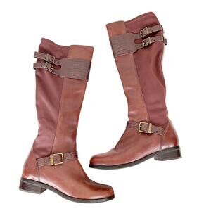 Cole Haan Nike Air Brown Leather Tennley Boots Sz 8